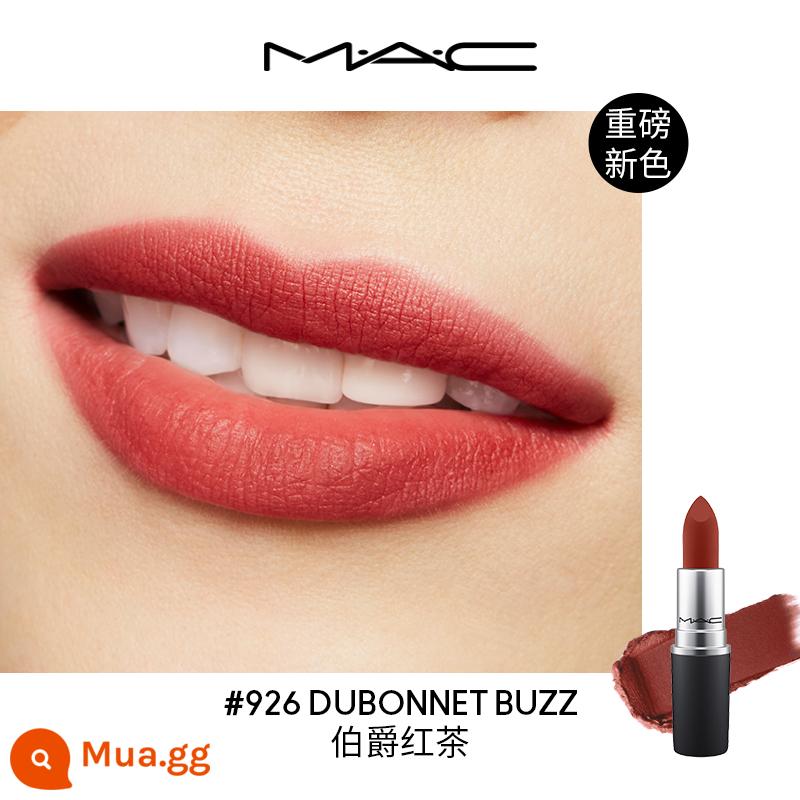 [Truyền hình trực tiếp lịch sự] Son môi MAC / Charm You Fog Bomb Lipstick Matte Whitening Female Authentic 316/925/923 - [Retro làm trắng] 926 Trà đen DUBONNET BUZZ Earl Grey