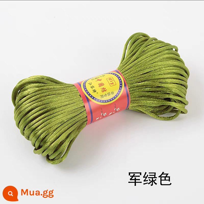 Số 5 dây tết dây trung quốc thắt nút tết dây tự làm handmade đẳng cấp dây bện làm bằng tay treo dây móc dép dây đỏ - Army Green Line 5 20 mét mỗi bó