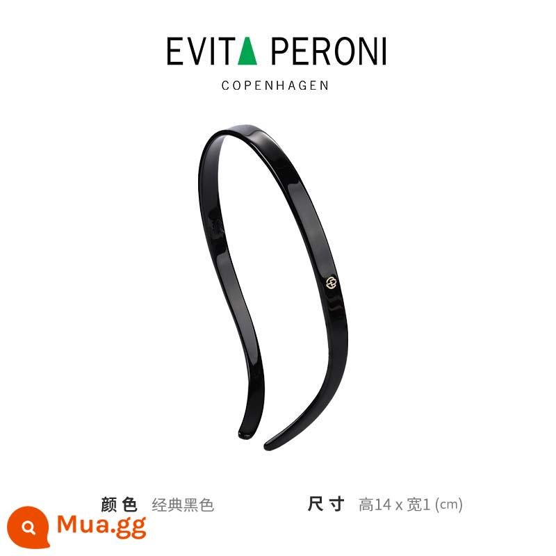 Đan Mạch Evita Peroni/Evita Kính Kính Mát Băng Đô Quấn Tóc Nữ Kẹp Tóc Băng Đô Quấn Tóc Ép Tóc Cao Cấp Mũ Đợi Đầu Đa Năng - Phiên bản mới - màu đen