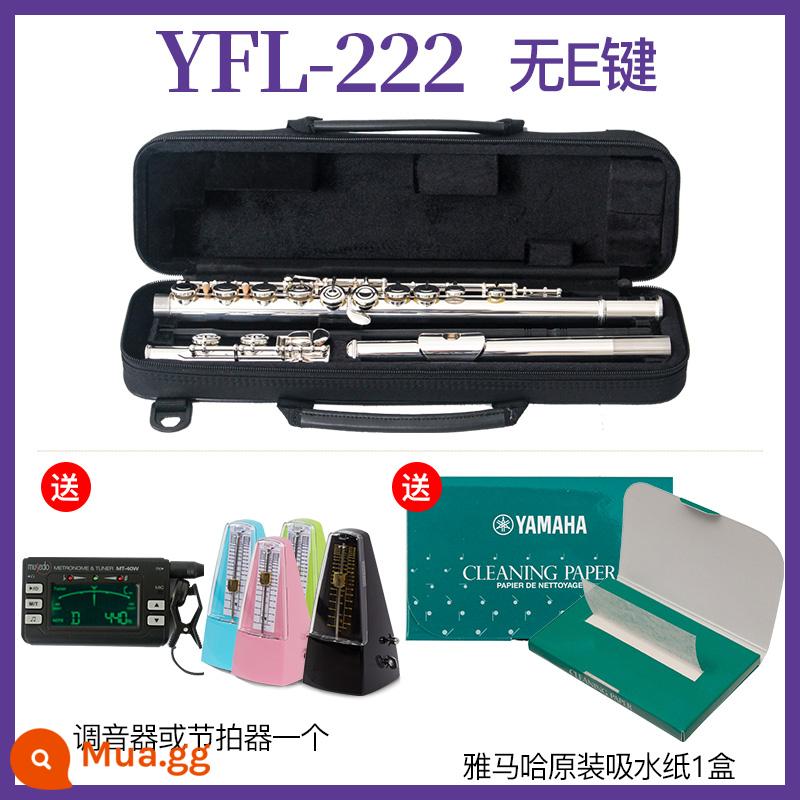 Sáo Yamaha YFL-222/S2 tiêu chuẩn lỗ kín dành cho người mới bắt đầu dạy trẻ em tại nhà biểu diễn chuyên nghiệp - YFL222 bạc trắng