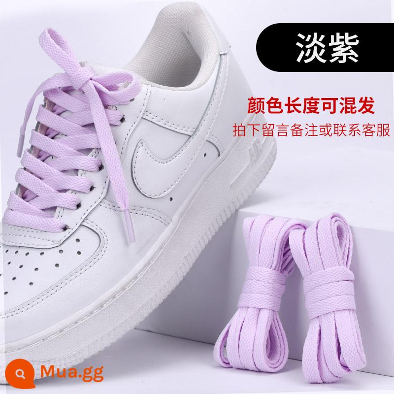 Dây giày Lexiang phù hợp với giày bóng rổ nam nike Nike aj1 dây buộc dây giày phẳng màu đen và trắng xanh đỏ be cho nữ - 1 đôi hoa oải hương [Mua 1 tặng 1] ♥ Miễn phí thay thế trong một năm