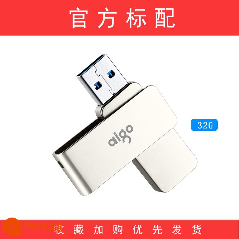 Ổ đĩa flash Patriot U330 chính hãng 32g USB3.0 tốc độ cao kim loại mini nhỏ gọn tùy chỉnh LOGO chữ ổ đĩa flash USB sinh viên dung lượng lớn đích thực cô gái dễ thương sáng tạo - Bạc 32G