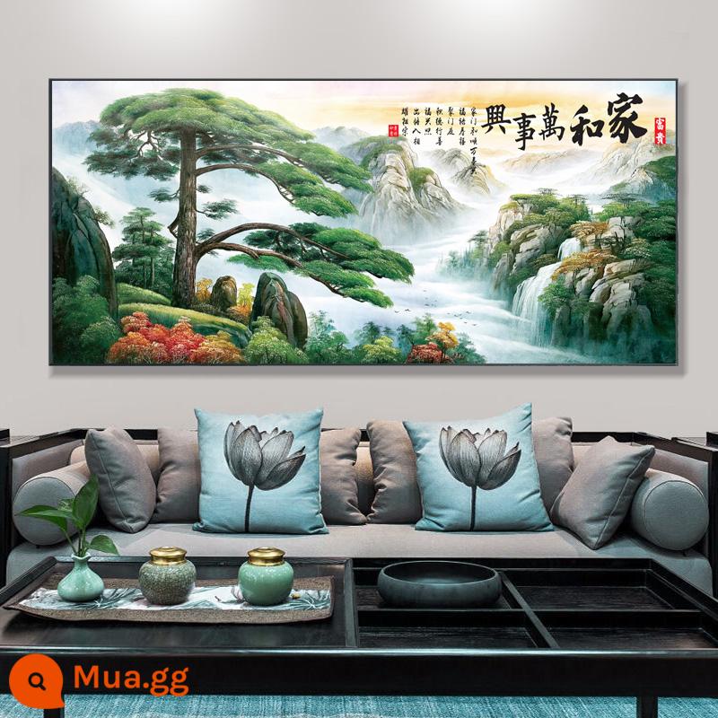 Jiahe Wanshi Xing Trang trí phòng khách Tranh phong cảnh Treo tranh Sofa Nền Tranh tường Tranh thư pháp Phong cách Trung Hoa mới Grand Central Hall - CT-2860[Jiahe]