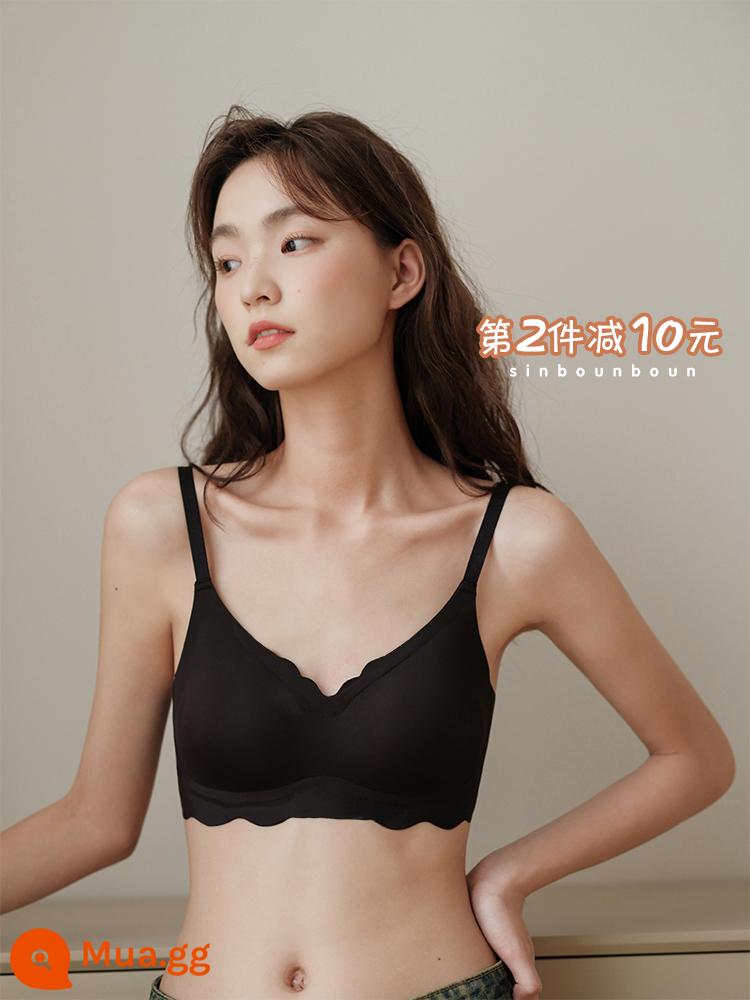 Xinbangbang Áo Ngực Mùa Hè Nude Liền Mạch Jelly Gel Quần Lót Thoải Mái Chống Chảy Xệ Push-Up Ngực Nhỏ Tập Hợp Áo Ngực Nữ - Màu đen (phiên bản mới) Giảm 10 nhân dân tệ cho sản phẩm thứ hai