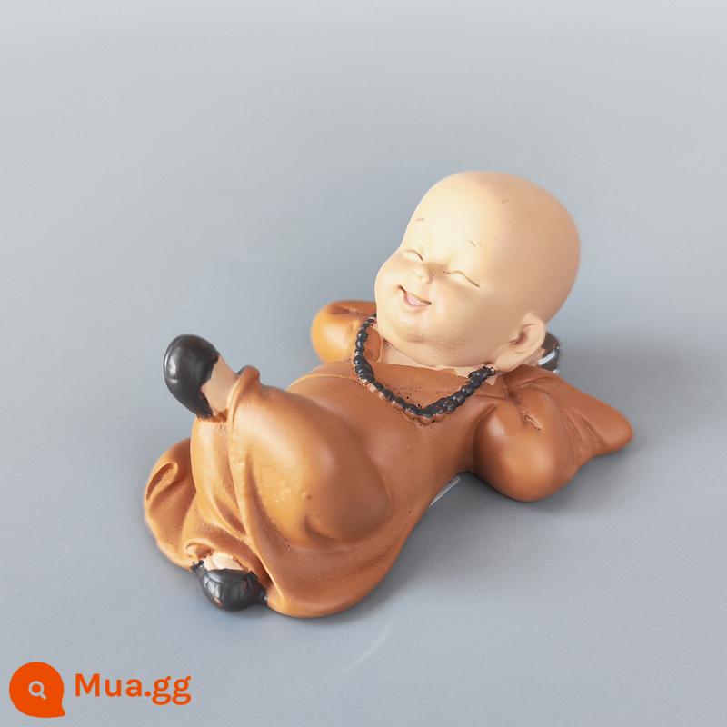 Sáng Tạo Cổ Phong Cách Tiểu Sư Đồ Trang Trí Phật Giáo Thiền Tông Nhà Phòng Khách Bàn Trà Nhân Vật Búp Bê Cây Cảnh Cảnh Quan Trang Trí - Phiên bản mini 22B [cao 4.0CM]