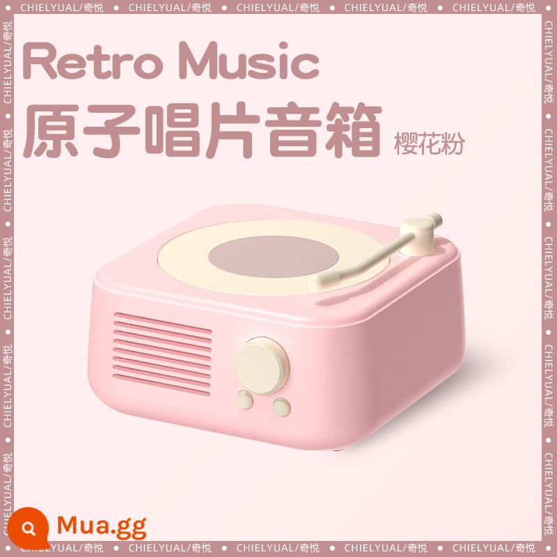 Vinyl record âm thanh retro loa bluetooth không dây nhỏ di động chất lượng cao quà tặng sinh nhật ngoài trời cho bé trai và bé gái - quả anh đào