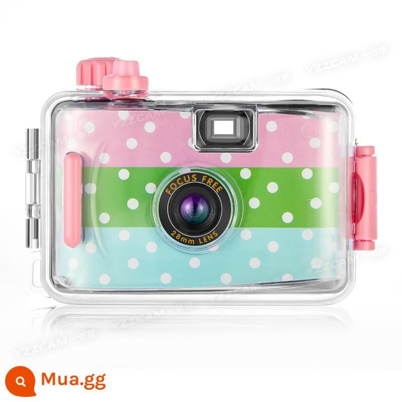 Máy ảnh phim crazy mini máy ảnh phim cổ điển không thấm nước không Polaroid ngày sinh viên quà tặng ins sáng tạo - chấm bi