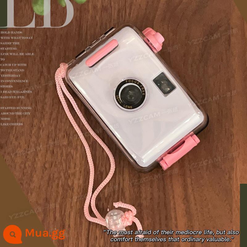 Máy ảnh phim crazy mini máy ảnh phim cổ điển không thấm nước không Polaroid ngày sinh viên quà tặng ins sáng tạo - Vỏ bột màu trắng