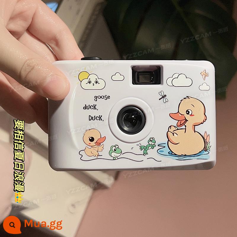 Máy ảnh phim crazy mini máy ảnh phim cổ điển không thấm nước không Polaroid ngày sinh viên quà tặng ins sáng tạo - con vịt vàng