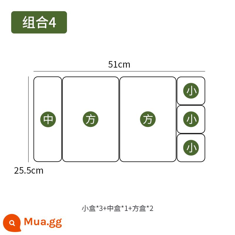 Tủ bếp kiểu ngăn kéo hộp đựng đồ tích hợp lưới hoàn thiện tạo tác tổng thể tủ dưới bàn trang điểm bộ đồ ăn trang sức văn phòng - tổ hợp 4