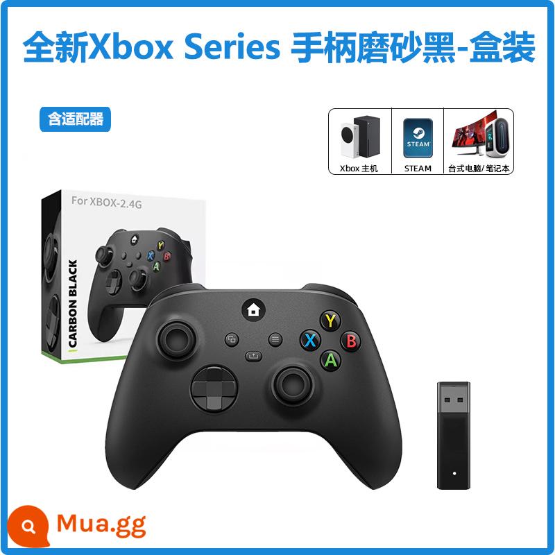 Thích hợp cho bộ điều khiển Microsoft Xbox PC máy tính Steam bộ điều khiển không dây dòng trò chơi USB một bộ điều khiển PC - Tay cầm không dây + đầu thu 2.4g (đen mờ)