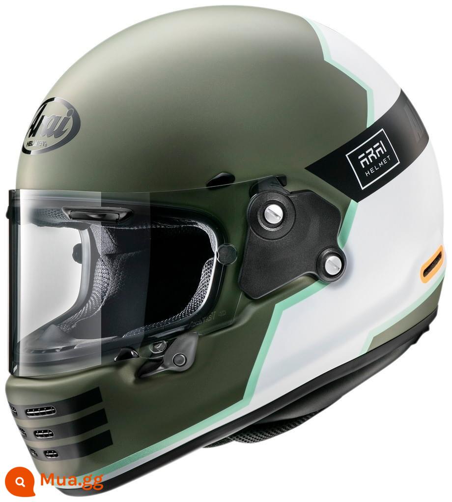 ARAI RAPIDE-NEO Retro Hành Trình Harley Latte Giá Rẻ Leo Đầu Máy Đầu Máy Full Mũ Bảo Hiểm Mũ Bảo Hiểm - Overland Olive Kaki