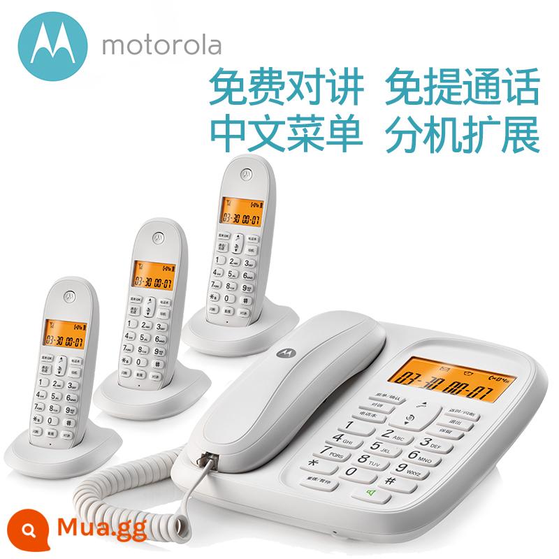 Motorola cl101c điện thoại không dây văn phòng tại nhà điện thoại cố định cố định phụ máy một kéo một hai không dây - Một màu trắng cho ba (CL101C)