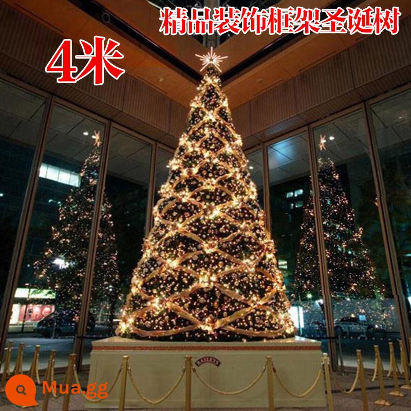 Cây thông Noel lớn Giáng sinh 3m 4m Giáng sinh 5 cảnh trung tâm mua sắm 6 bố cục 7 ngoài trời 8 khung hình 9 cây 10 đồ trang trí - Gói cây khung 4m [giao hàng thanh toán khi nhận hàng]