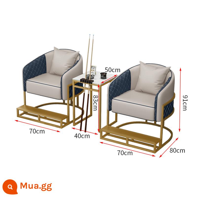 Bàn ghế bida, ghế sofa bida, ghế bida, ghế đánh bài đặc biệt tại sảnh bida, ghế xem bóng, ghế bida giải trí, phong cách mới - Sofa 2 người màu be có gác chân + bàn cà phê