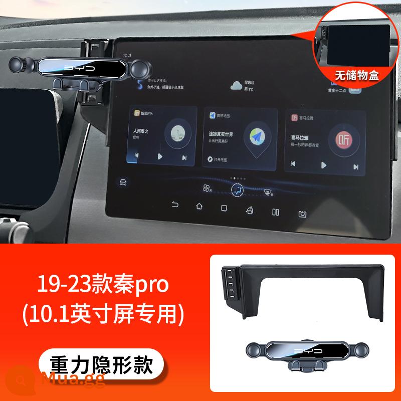 BYD Dolphin Qin PLUS Tang dmi Han EV Song Pro/Max Yuan Kẻ hủy diệt 05 Giá đỡ điện thoại di động trên ô tô chuyên dụng - [Mẫu tàng hình trọng lực] 19-23 Qin pro (màn hình 10,1 inch) - không có hộp đựng