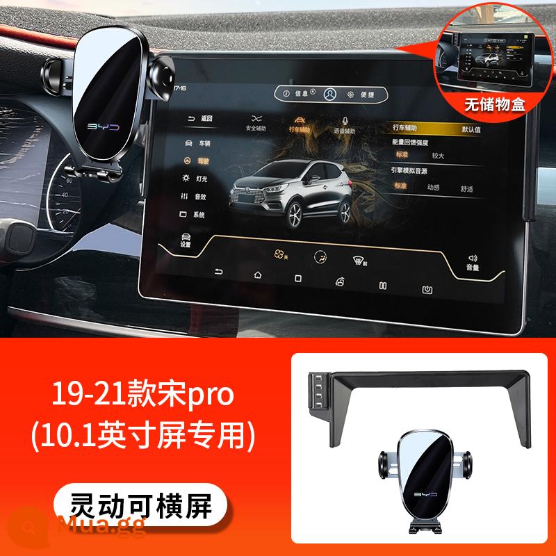 BYD Dolphin Qin PLUS Tang dmi Han EV Song Pro/Max Yuan Kẻ hủy diệt 05 Giá đỡ điện thoại di động trên ô tô chuyên dụng - [Màn hình thông minh và nằm ngang] 19-21 Song pro (màn hình 10,1 inch) - không có hộp đựng