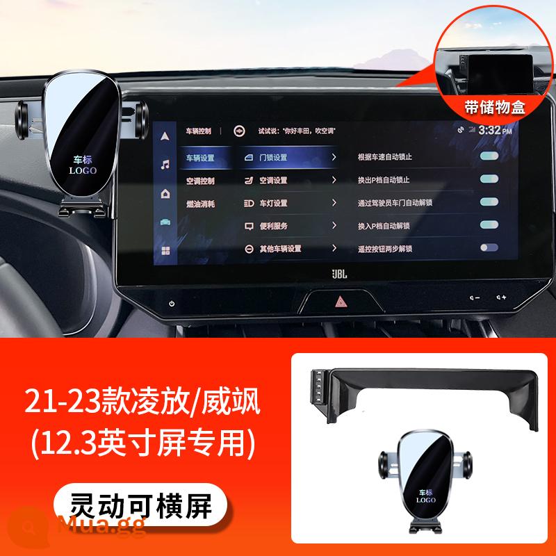 Toyota Asia Dragon CHR Yi Ze Highlander Crown Corolla Sharp Fang Feng Landa giá đỡ điện thoại di động trên ô tô đặc biệt - [Màn hình thông minh và nằm ngang] 21-23 model Lingfang/Weisa (màn hình 12,3 inch)