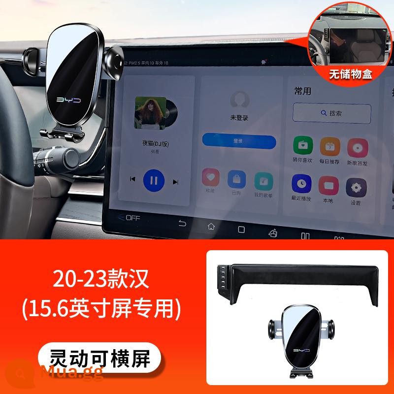 BYD Dolphin Qin PLUS Tang dmi Han EV Song Pro/Max Yuan Kẻ hủy diệt 05 Giá đỡ điện thoại di động trên ô tô chuyên dụng - [Màn hình thông minh và nằm ngang] 20-23 Han (màn hình 15,6 inch) - không có hộp đựng