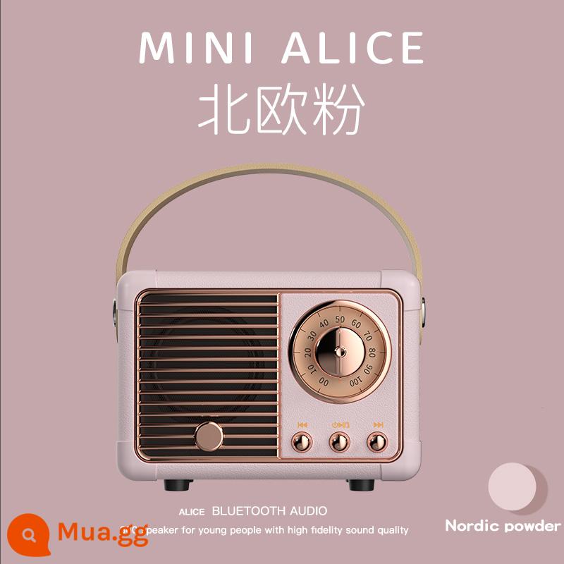 Retro Bluetooth Audio loa không dây mini nhỏ di động di động cao -giá trị cao -giá trị, món quà sinh ngày sinh - Bột Bắc Âu [nhãn dán dễ thương không có bao bì thông thường] Hiệu ứng âm thanh cấp độ HIFI