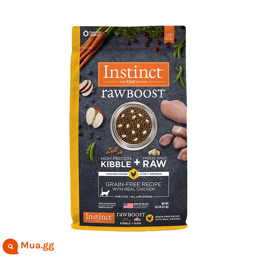 Thức ăn cho mèo Bailey bản năng Hoa Kỳ Thịt gà tươi đông lạnh 10 pounds Thức ăn cho mèo trưởng thành không hạt nguyên bản của Belle - ★Gà tươi 10 pound [có hàng]