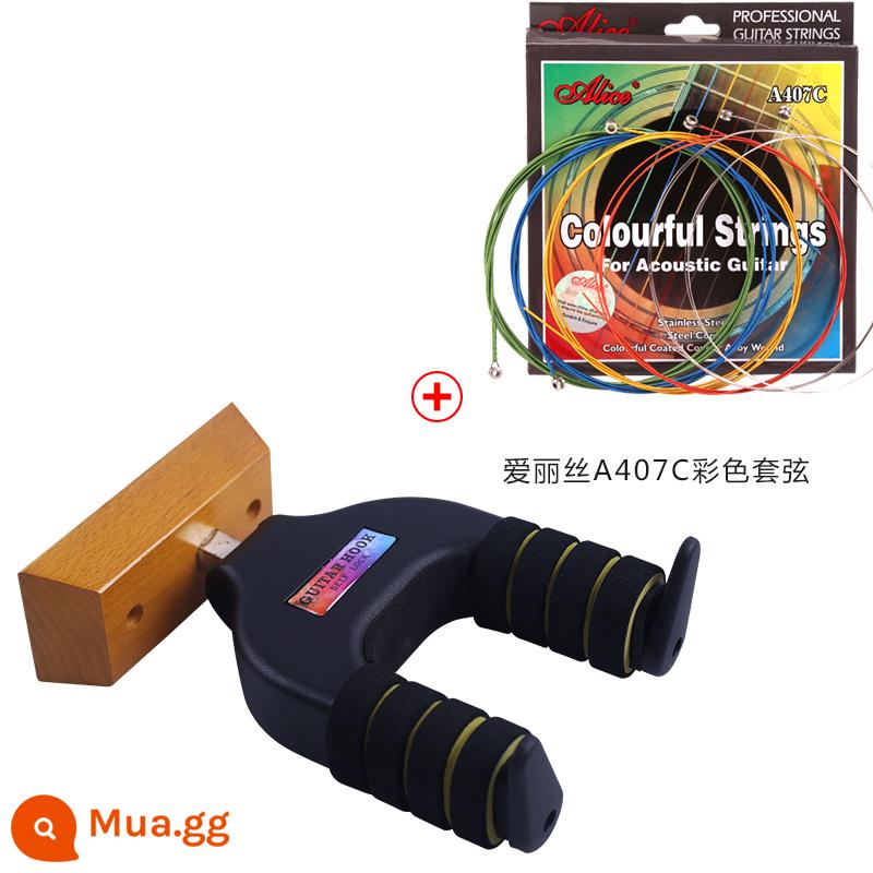 Đàn Guitar Móc Treo Tường Điện Gỗ Đàn Guitar Khóa Tự Động Móc Treo Đàn Piano Treo Tường Nhà Vị Trí Cố Định Chân Đế - Bộ dây màu Hook+A407