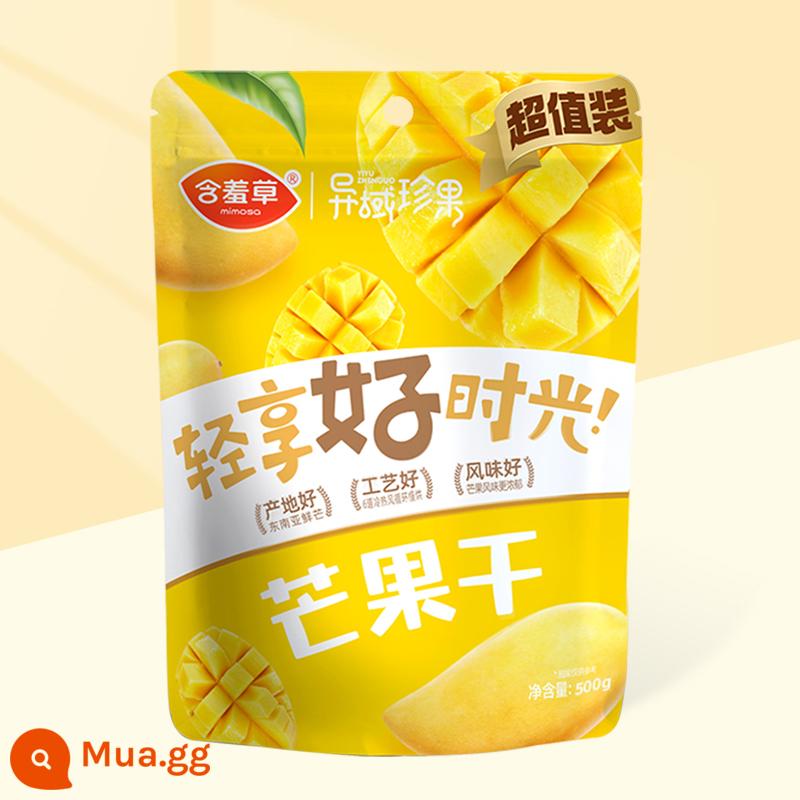 Mimosa xoài sấy khô túi lớn 500g snack trái cây sấy khô chính thức hàng đầu cửa hàng kẹo trái cây sấy khô lưới thực phẩm màu đỏ - Xoài khô Đông Nam Á 500g [giá trị lớn mỗi pound]