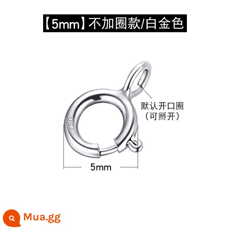 Nguyên Chất Vàng 18 K Mỏng Khóa Vòng Cổ Tự Làm Phụ Kiện Hoa Hồng Vàng K Bạch Kim Kết Nối Lò Xo Vòng Cổ Dây Đầu Màu Vàng khóa Dây - [Số thông dụng] Nhẫn hở 5mm (vàng trắng)