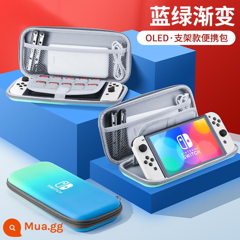 Túi đựng Nintendo Switch Túi bảo vệ Mario ns máy chơi game oled xách tay dung lượng lớn hộp vỏ cứng hộp cassette switcholed siwch tay cầm vỏ tay trọn bộ phụ kiện - Gói cứng stent Oled [gradient xanh lam] đi kèm màng + nắp