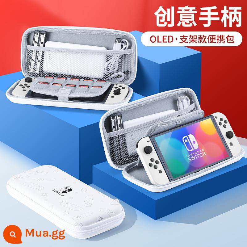 Túi đựng Nintendo Switch Túi bảo vệ Mario ns máy chơi game oled xách tay dung lượng lớn hộp vỏ cứng hộp cassette switcholed siwch tay cầm vỏ tay trọn bộ phụ kiện - Túi cứng có đế Oled [tay cầm sáng tạo] đi kèm màng + nắp