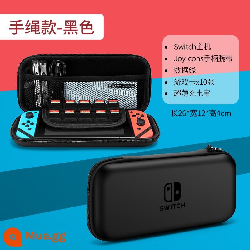 Túi lưu trữ Nintendo Switch vỏ bảo vệ ns Pokémon Zhuzi vỏ cứng hộp swich chuyển đổi băng cassette di động siwch tay cầm phụ kiện vỏ màn hình oled hộp thẻ cứng switchlite - Switch√Đen có dây đeo tay√Phim cường lực miễn phí + Mũ vuốt mèo