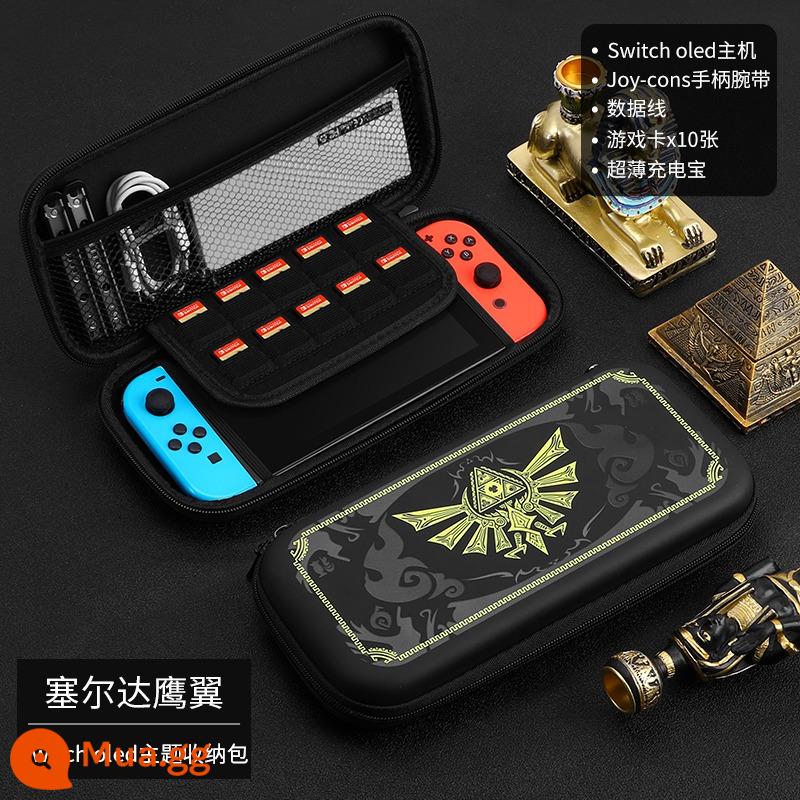 Zelda 2 Tears of the Kingdom Limited Vỏ bảo vệ Nintendo Switch Vỏ bọc tay cầm switcholed vỏ đế có thể cắm được vỏ oled hai mảnh vỏ cứng ns hộp thẻ nắp rocker phụ kiện túi lưu trữ - Túi đựng đồ Oled "Tears of the Kingdom: Eagle Wings" đi kèm phim + nắp