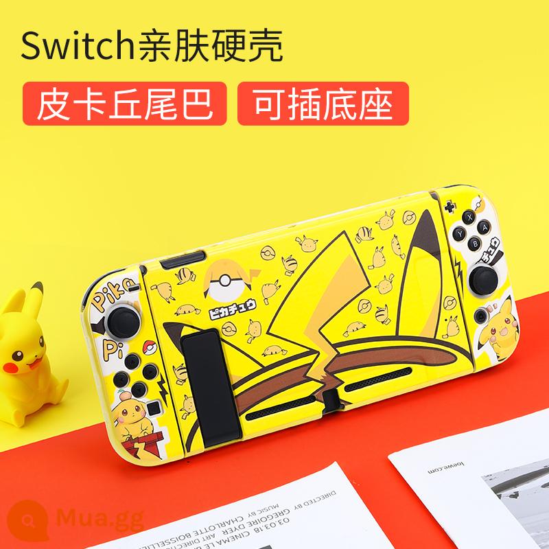 Pokémon Pikachu trọn bộ phụ kiện Ốp lưng bảo vệ Nintendo Switch Túi đựng Switchol vỏ cứng tay cầm màn hình oled Ốp lưng trong suốt silicone mềm hộp thẻ ns vòng tập thể dục hộp vỏ mềm hộp cassette - Hộp cứng Switch "Pikachu Tail" đi kèm miếng dán + nắp