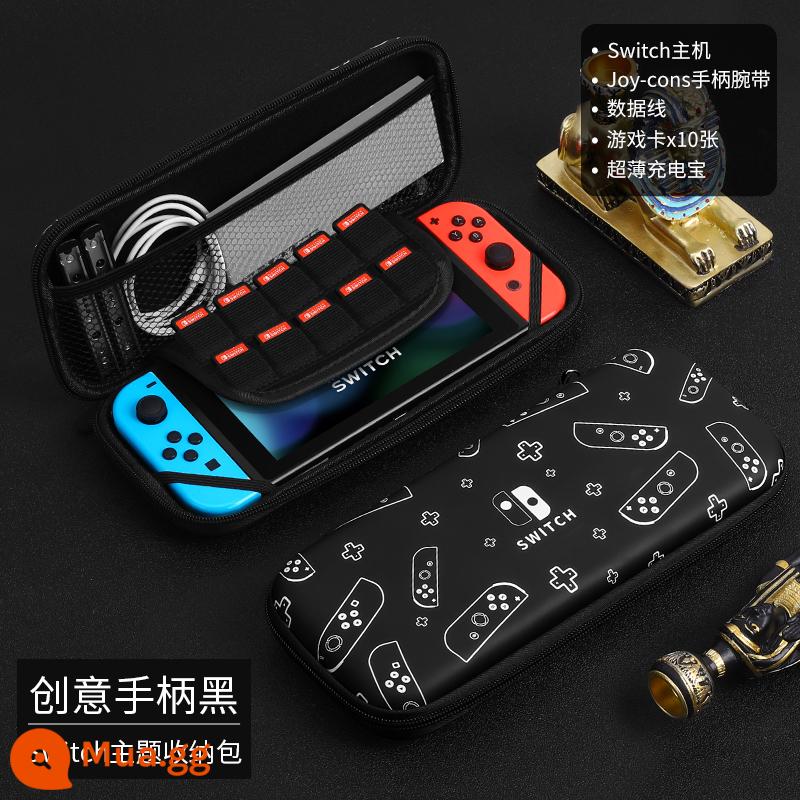 Túi lưu trữ Nintendo Switch vỏ bảo vệ ns Pokémon Zhuzi vỏ cứng hộp swich chuyển đổi băng cassette di động siwch tay cầm phụ kiện vỏ màn hình oled hộp thẻ cứng switchlite - Switch √ Tay cầm sáng tạo màu đen √ Miếng dán cường lực miễn phí + nắp vuốt mèo