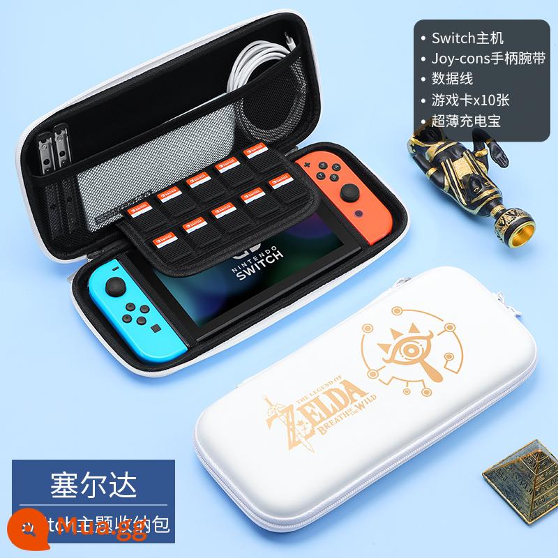 Túi lưu trữ Nintendo Switch vỏ bảo vệ ns Pokémon Zhuzi vỏ cứng hộp swich chuyển đổi băng cassette di động siwch tay cầm phụ kiện vỏ màn hình oled hộp thẻ cứng switchlite - Switch√Zelda trắng√Phim cường lực miễn phí + nắp vuốt mèo