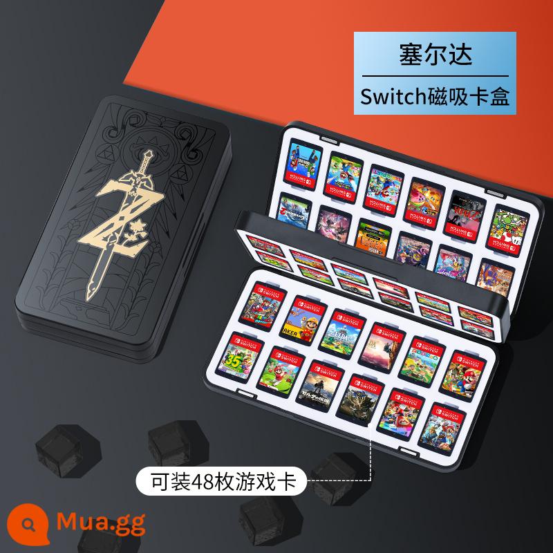 Hộp thẻ chuyển đổi Splatoon 3 Hộp lưu trữ băng cassette Nintendo Thẻ trò chơi Pokémon Zhuzi ns hút từ gói thẻ switcholed dung lượng lớn 24 tay áo bảo vệ gói phụ kiện thợ săn quái vật - 48 miếng đóng nam châm [Zelda] √Dễ dàng sử dụng