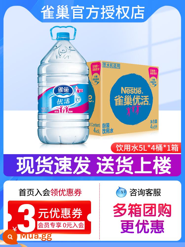 Nestle Youhuo Nước Uống 5L * 4 Thùng FCL Miễn Phí Vận Chuyển Nhà Văn Phòng Thùng Chai Lớn Nước Tinh Khiết Không Nước Khoáng - [Nước uống 5L*4 thùng*1 hộp] 2 hộp miễn phí vận chuyển