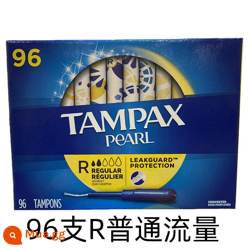 Spot Canada TAMPAX Danbis ngọc trai băng vệ sinh bằng nhựa loại ống thông thông thường cực lớn 96 miếng - Lưu lượng bình thường 96 R