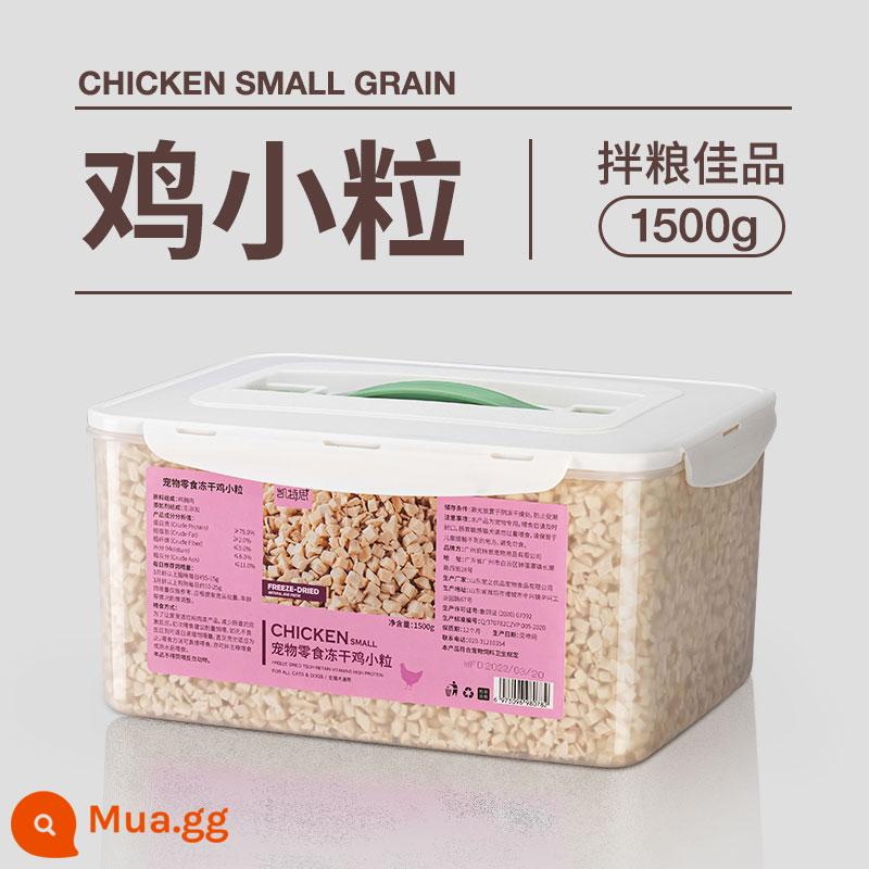 Snack chó mèo đông lạnh Kate's pet đông khô gà, vịt, lườn gà vỗ béo 3 con, thịt dài 1500g - Viên gà 1500g (viên thịt nhỏ)