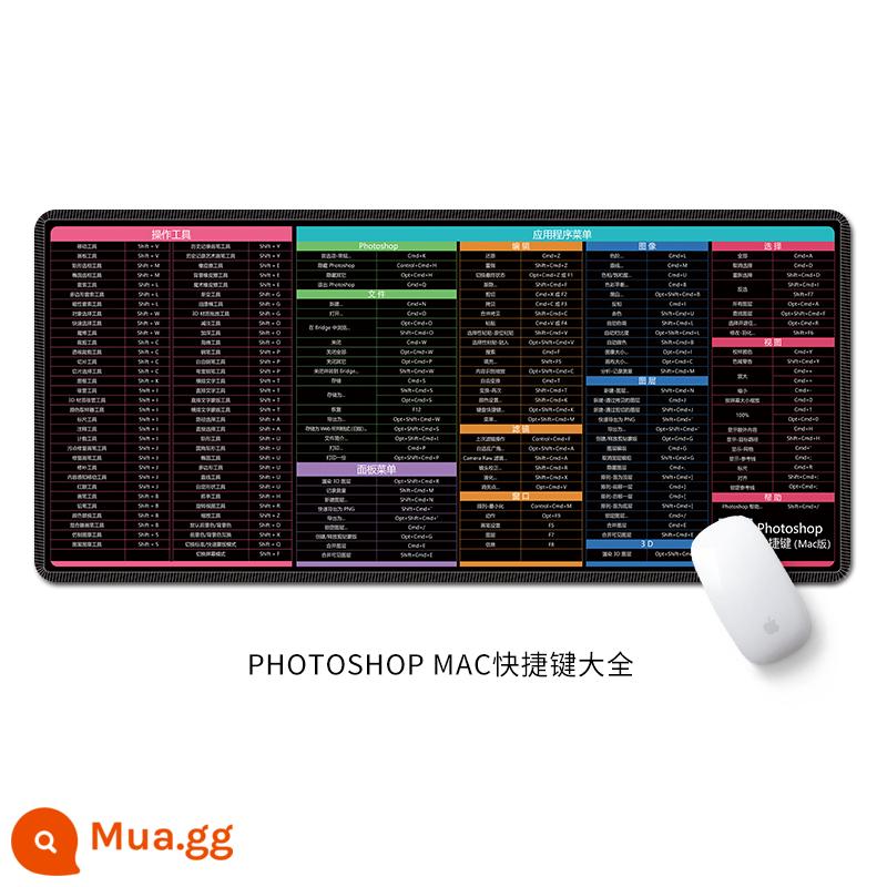 Bàn di chuột máy tính Apple phím tắt quá khổ Daquan bàn pad hệ thống MAC bàn phím máy tính để bàn pad tùy chỉnh - Phím tắt phần mềm MAC PHOTOSHOP (chỉ dành cho máy tính Apple)