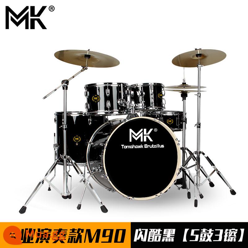 Bộ trống MK dành cho người lớn trẻ em tại nhà trống jazz 5 trống 234 鑔 cho người mới bắt đầu thực hành kiểm tra hiệu suất chuyên nghiệp - Model biểu diễn chuyên nghiệp M90 flash màu đen sang trọng [5 trống 3 vàng]