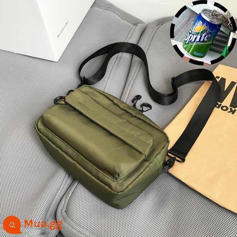 Túi satchel túi đeo chéo thông thường cho nam túi đeo vai ins thương hiệu hợp thời trang túi treo học sinh túi nhỏ xu hướng đường phố túi xách Nhật Bản - ma xanh