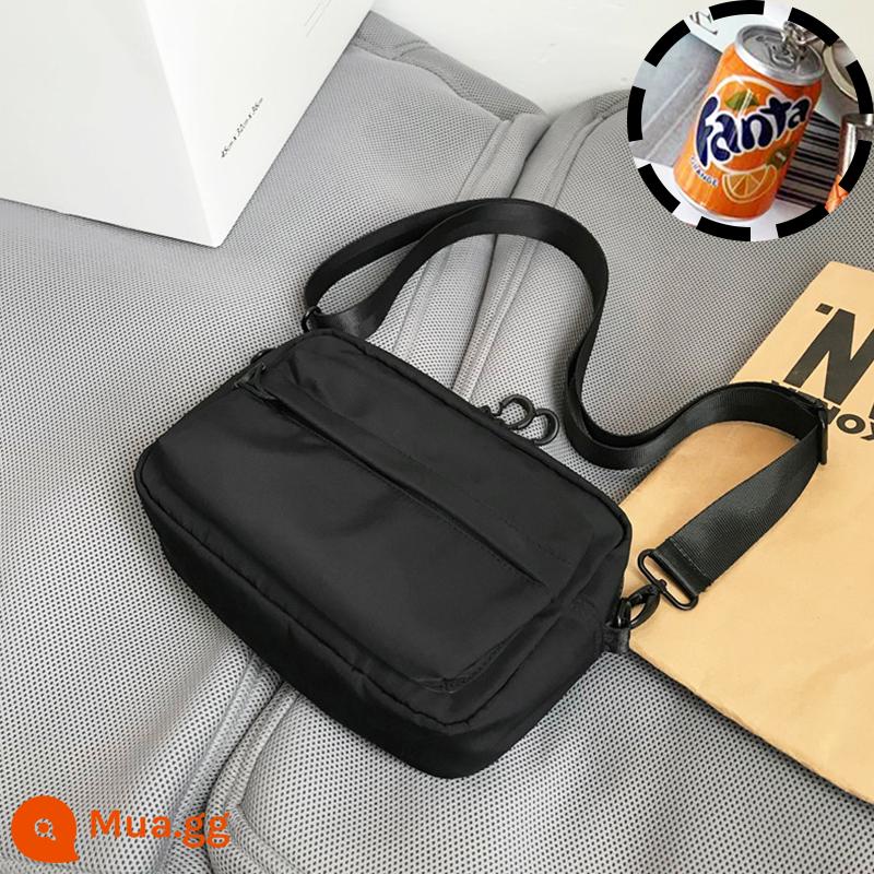 Túi satchel túi đeo chéo thông thường cho nam túi đeo vai ins thương hiệu hợp thời trang túi treo học sinh túi nhỏ xu hướng đường phố túi xách Nhật Bản - tưởng tượng màu đen