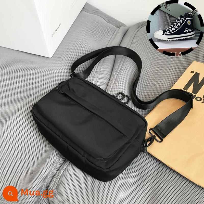 Túi satchel túi đeo chéo thông thường cho nam túi đeo vai ins thương hiệu hợp thời trang túi treo học sinh túi nhỏ xu hướng đường phố túi xách Nhật Bản - giày thời trang màu đen