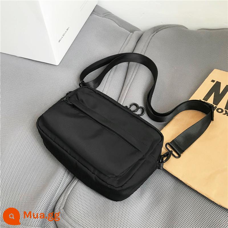 Túi satchel túi đeo chéo thông thường cho nam túi đeo vai ins thương hiệu hợp thời trang túi treo học sinh túi nhỏ xu hướng đường phố túi xách Nhật Bản - đen