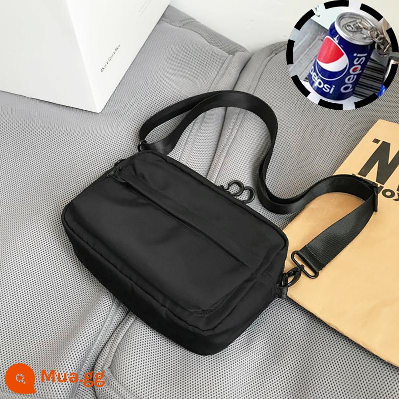 Túi satchel túi đeo chéo thông thường cho nam túi đeo vai ins thương hiệu hợp thời trang túi treo học sinh túi nhỏ xu hướng đường phố túi xách Nhật Bản - pepsi đen