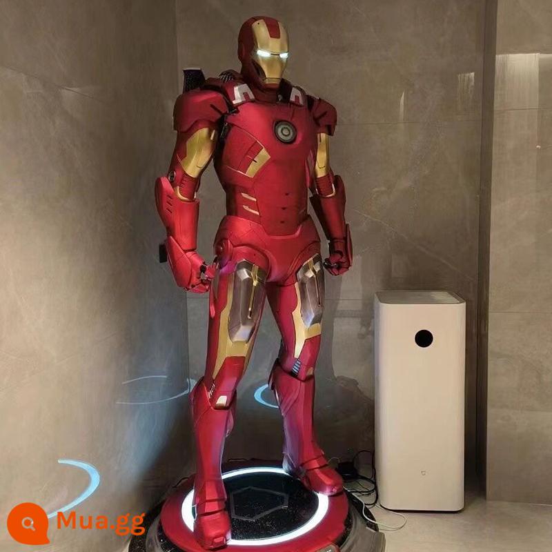 Marvel Iron Man Hulkbuster giáp điêu khắc MK7MK50 1 đến 1 mẫu trang trí phòng khách tầng-đứng lớn vật trang trí - MK7 Iron Man không có đế cao 1,95 mét 83*75*195