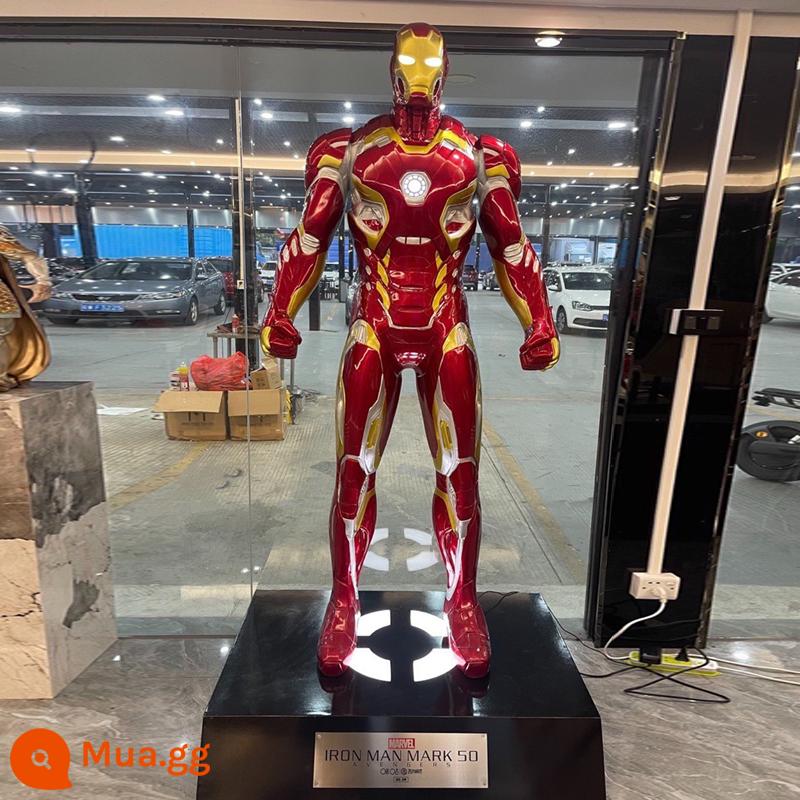 Marvel Iron Man Hulkbuster giáp điêu khắc MK7MK50 1 đến 1 mẫu trang trí phòng khách tầng-đứng lớn vật trang trí - MK45 Iron Man có đế cao 2 mét chiều dài đế 110*rộng 80*cao 20