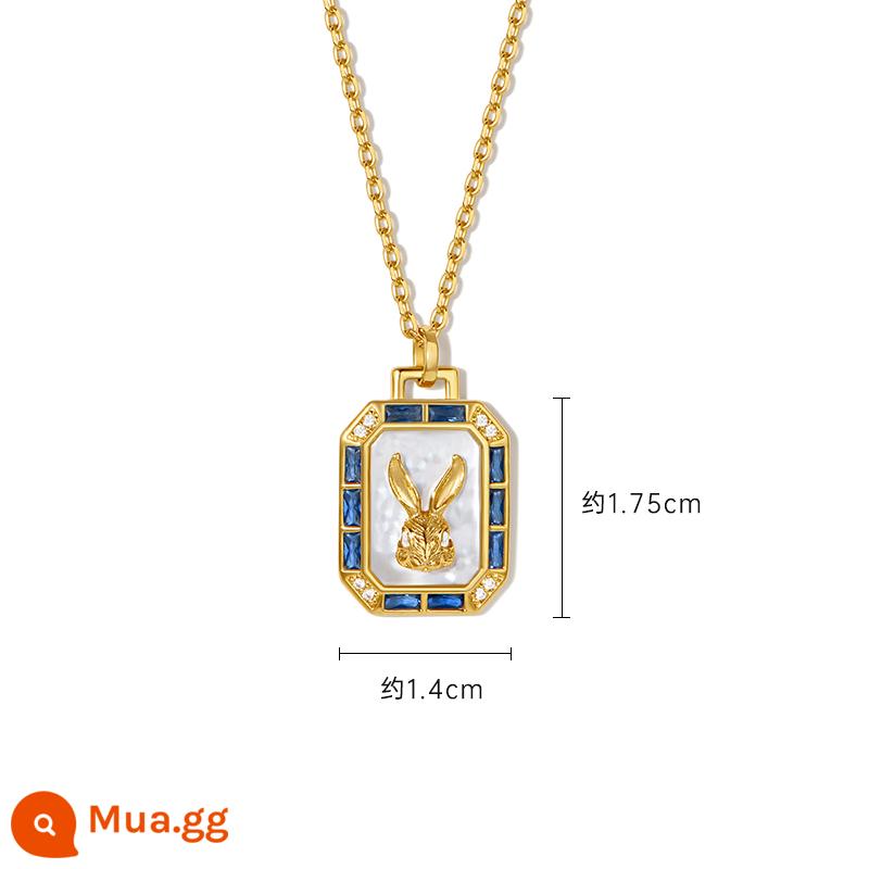 Vòng cổ xà cừ giống thỏ vàng của Qin Xiaoxian mạ ánh sáng 18K sang trọng phù hợp với tất cả các thiết kế áo len chuỗi cung hoàng đạo mặt dây chuyền - Vòng cổ thỏ vàng nổi