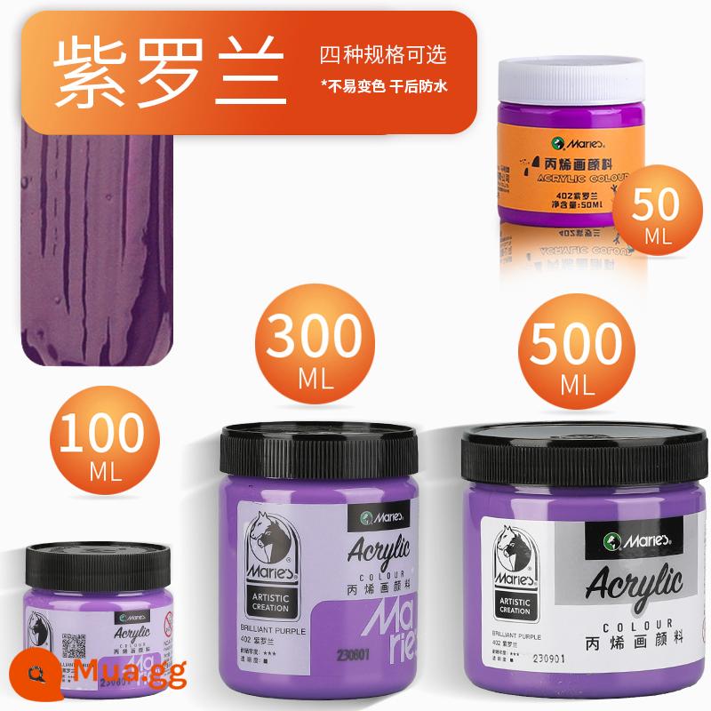 Sơn acrylic thương hiệu Marley 500ml chai lớn trắng đen 300 vàng sơn tường đặc biệt chống nước pha loãng sơn thuốc nhuộm tranh tường vẽ tay màu không phai graffiti kem chống nắng trẻ em tự làm - tím/mới